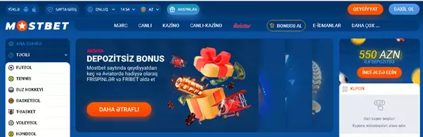 Azərbaycanda Mostbet-də yeni oyunçular üçün bonus